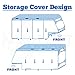 Waterproof Superior 5th Wheel Toy Hauler RV Motorhome Cover Fits Length 33'-37' New Fifth Wheel Travel Trailer Camper Zippered Panels Heavy Duty 4 Layer Fabric + KapscoMoto Keychain