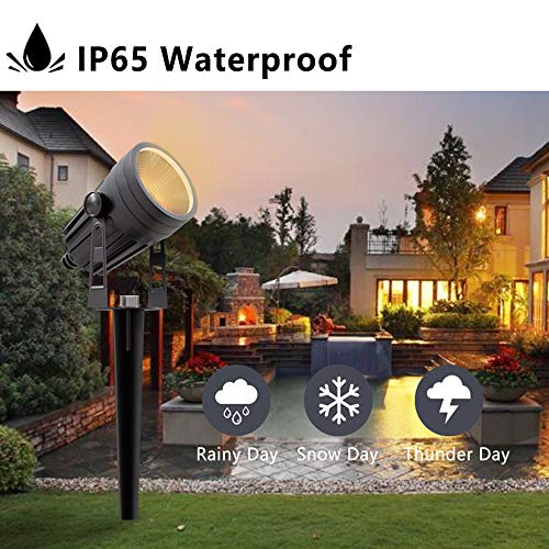 Gartenbeleuchtung LED 4x3W COB Aogled im Freien IP65 Wasserdichter Landschaftslampenscheinwerfer Niederspannung Warmweiß 3000K Dekorative Beleuchtung für Gartenhofweg (4er Pack)