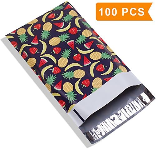 Mailer Plus #1 6X9 2.35MIL Summer Fruits Designer Poly Mailers Shipping Envelopes Boutique Custom Bags 100Pcs
