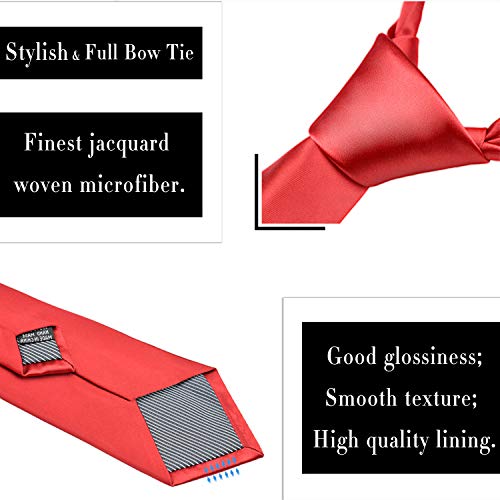 Jeatonge Lot 6pcs Mens Ties and 3pcs Tie Clips, Men's Classic Tie Necktie Woven Jacquard Neck Ties (Multicolored -23) - Thumbnail 6