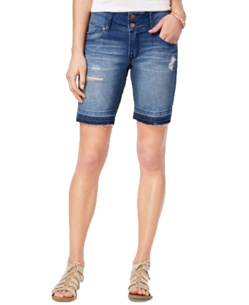 Tinseltown Juniors Ripped Denim Bermuda 