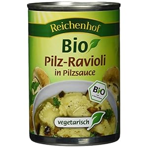 Reichenhof Bio Pilz Ravioli in Pilzsauce – vegetarisches Fertiggericht, 6er Pack (6 x 400 g)