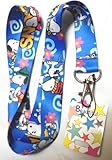 1 X Blue Anime Snoopy Lanyard Keychain Holder, Mp3, Phone....