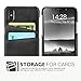 Ansiwee Compatible with iPhone Xs Case iPhone X Cover, Wallet Phone Case Leather Slim Back Wallet Slim Leather Back Case Cover with Credit Card Holder for Apple iPhone Xs and iPhone X 5.8