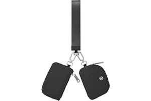 Babysun Zip Around Dual Pouch Wristlet Portable Wristlet Wallet Detachable Coin Purse Pouch for Women