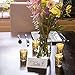 Gold Votive Candle Holder, Set of 12 – Bulk, Mercury Glass Finish Holders for Wedding Decorations, Home Décor, Table Centrepiece with 13 Battery Operated Bulb Flameless LED Tealight