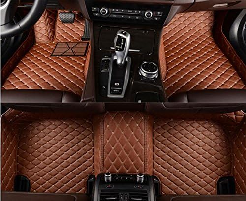 YAOJINYI Honda Civic Car Floor Mats 2015 (Umweltfreundlich XPE Leather 5d Diamond Stitching Designed) no Smell (brown)