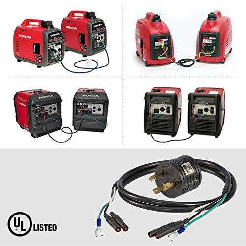 Atima for Honda Generator Eu2200i Eu2200ic Accessories, Parallel Cables Replace Honda 08E93-HPK123HI and RV 30AMP Adapter Replace Camco Non-Slip Grip Three-Prong Generator Adapter 55333 at-PIKRV - Thumbnail 5