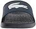 Lacoste Men's Croco Slide Sandal, Fraisier Navy/White, 8 Medium US