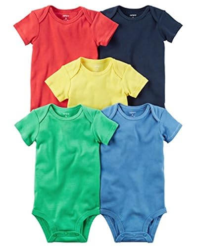 Carters Baby Boys 5-Pack Short-Sleeve Original Bodysuits (Bright