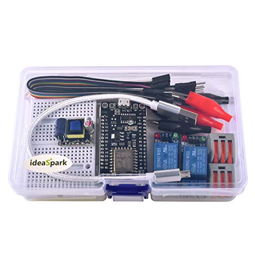 ESP8266 Smart Switch Kits Wireless Wifi Remote Control Smart Home Socket Outlet Plug with 2-Pcs 1 Channel Relay Module 110-240V to 5V Converter for Arduino IDE IoT Starter(Guidance Document Included)