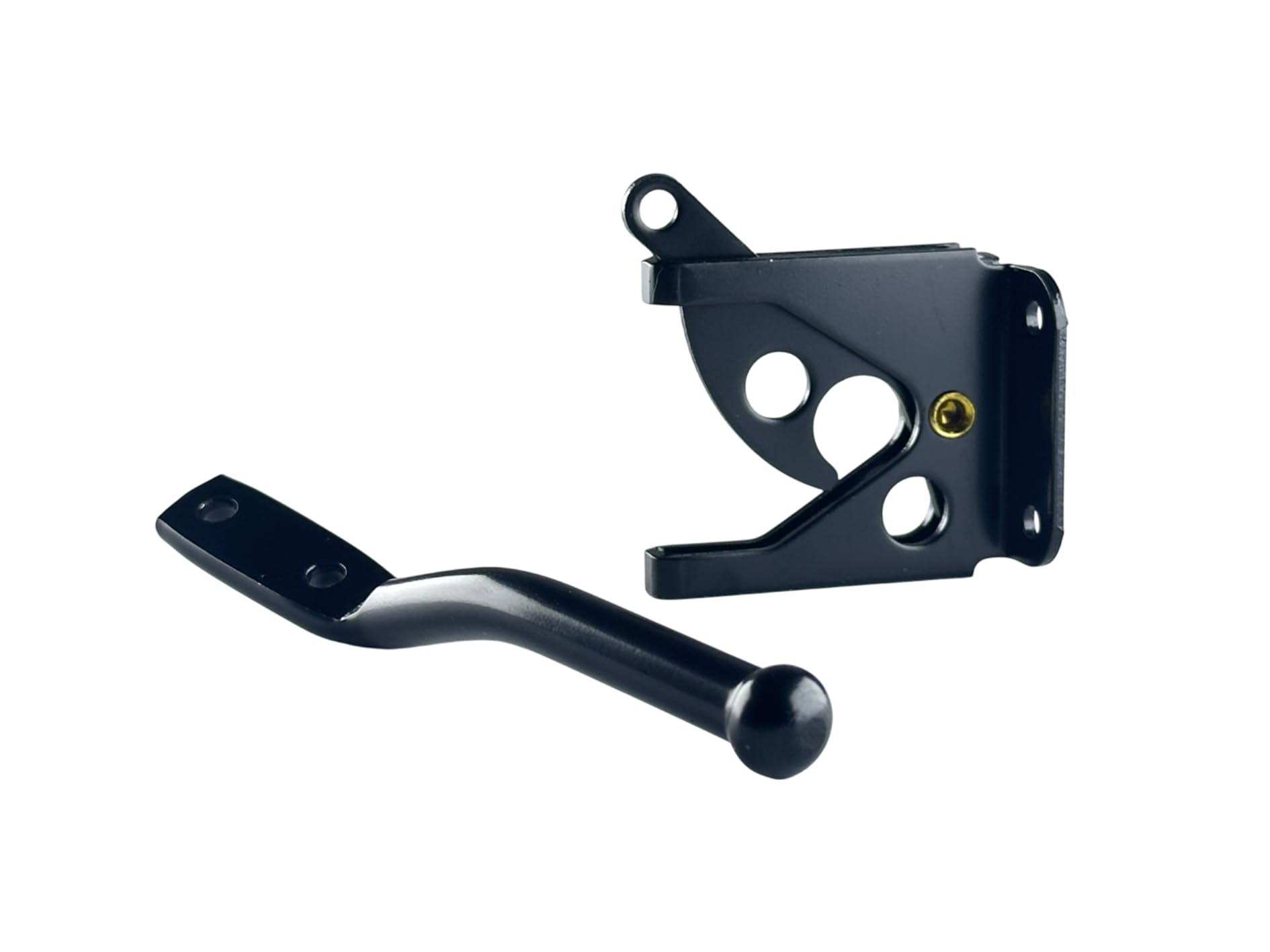 QCAA Self-Locking Gate Latch, 2-1/8", Steel, Black, 12 Pack per Box, Made in Taiwan Image