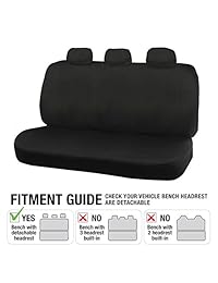 PolyCloth Asiento de automóvil con fundas negras y grises clásicas de dos tonos y tapete negra de dos tonos para pisos para auto