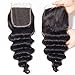 Ugrace Hair Loose Curly Hair Bundles with Closure Brazilian Virgin Hair Loose Deep Wave with Closure with Baby Hair Soft and Bouncy Natural Wave Human Hair with Closure 10/12/14+10 Inch Free Part
