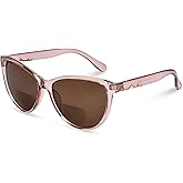 OPTOFENDY Bifocal Reader Sunglasses for Women, Fashion Outdoor Cat Eye Reading Sunglasses with UV400 Protection
