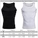 MISS MOLY Mens Slim Body Shaper Vests Shirt Abs Abdomen Slimming Shirt Tummy Waist Vest Lose Weight Undershirts Black M