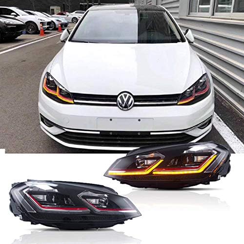 USEKA LED DRL for 2013-2018 Golf 7 MK7 TSI TDI Headlight Sequential Indicator Headlights