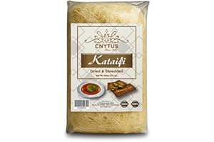 CNYTUS Kataifi Shredded Fillo Dough, Katafi Shredded Pastry, Kunafa Shredded Phyllo Dough, Knafeh Shredded, Kadayif, Kanafeh, Katifi Phyllo, Kataifi For Dubai Chocolate 500g (1.1 lb)