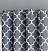 HLC.ME Lattice Print Thermal Insulated Room Darkening Blackout Grommet Tier Valance for Kitchen, Bedroom, Living Room & Small Windows - Grey - 52
