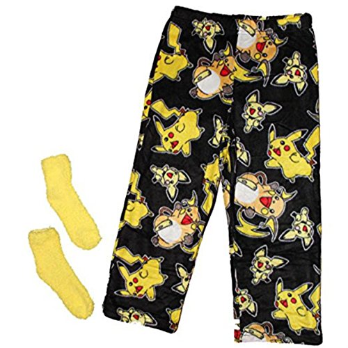 Pokemon Pikachu Boys Microfleece Pajamas Sleepwear Pants Small 6