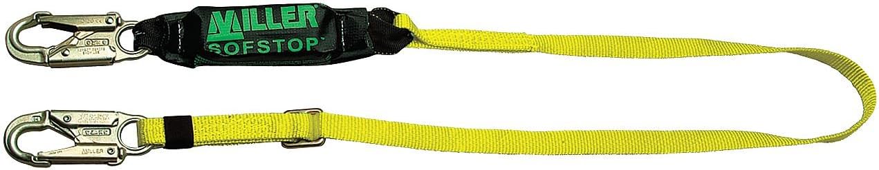Adjustable Web Lanyards w/SofStop Shock Absorber - adjustable webbing lanyard w/shock-abs