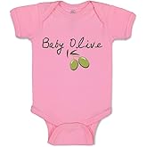 Cute Rascals Baby Bodysuit Baby Olive Vegetables Boy & Girl Baby Clothes Funny Cotton Soft Pink Design Only 6 Months
