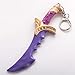 Generic Dota 2 Keychain Lothar's Edg Purple Alloy 12cm Knife Model Keychain
