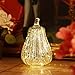 JARVANIA Fall Decor Glass Pumpkins, Halloween Candles LED Fall Decorations, Glass Pumpkins Decorations Made of Mercury, Lanterns Decorative Battery Operated(L)