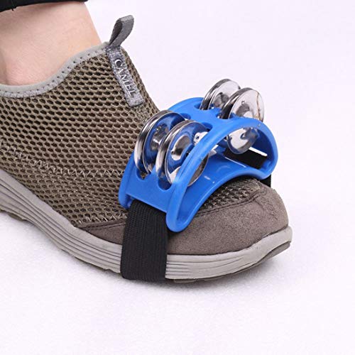 Baynne Foot Tambourine Percussion with Double Row Steel Jingles - Foot Shaker Musical Instrument Drum for Kids KTV Party Shoes Toy Gift Singer - Thumbnail 7