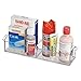 mDesign Plastic Bathroom Medicine Cabinet Organizer - 2-Section Vanity Storage Holder/Container for Cotton Swabs, Makeup, Bathroom Essentials, and Toiletries - 12.25