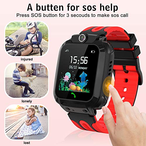 Kids Smart Watch Waterproof with GPS Tracker Phone Smartwatch SOS