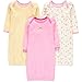 Wan-A-Beez Baby Boys and Girls Long Sleeve Baby Gown - Multi Pack