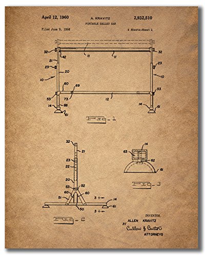 Ballet Dance Patent Prints - Set of Four 8x10 Vintage Wall Art Decor Photos Slipper Leotard Tutus Bar - Thumbnail 4