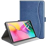 ZtotopCase for Samsung Galaxy Tab A 10.1 Inch 2019(SM-T510/T515), PU Leather Folding Stand Folio Cover with Pen Holder, Card Pocket and Multiple Viewing Angles,Navy Blue