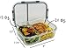 [3-Pack] 2 Compartment Bento Box Leak Proof Glass Meal Prep Food Storage Lunch Containers - Portion Control for Keto, DASH and Mediterranean Diet - BPA Free - Free Keto Cookbook Sample