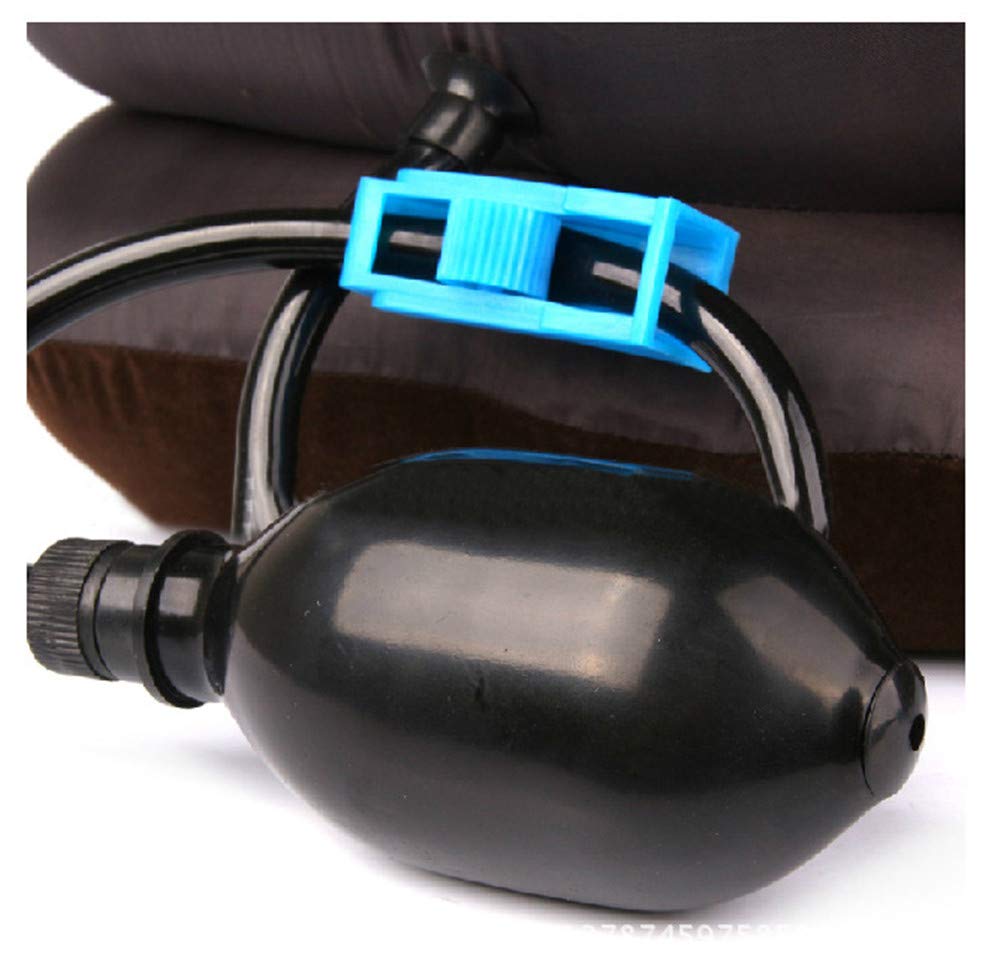 Ovovo Cervical Neck Traction Device Pump up Neck Traction Cervical Neck Pillow Travel Pillow Improve Spine Alignment to Reduce Neck Pain