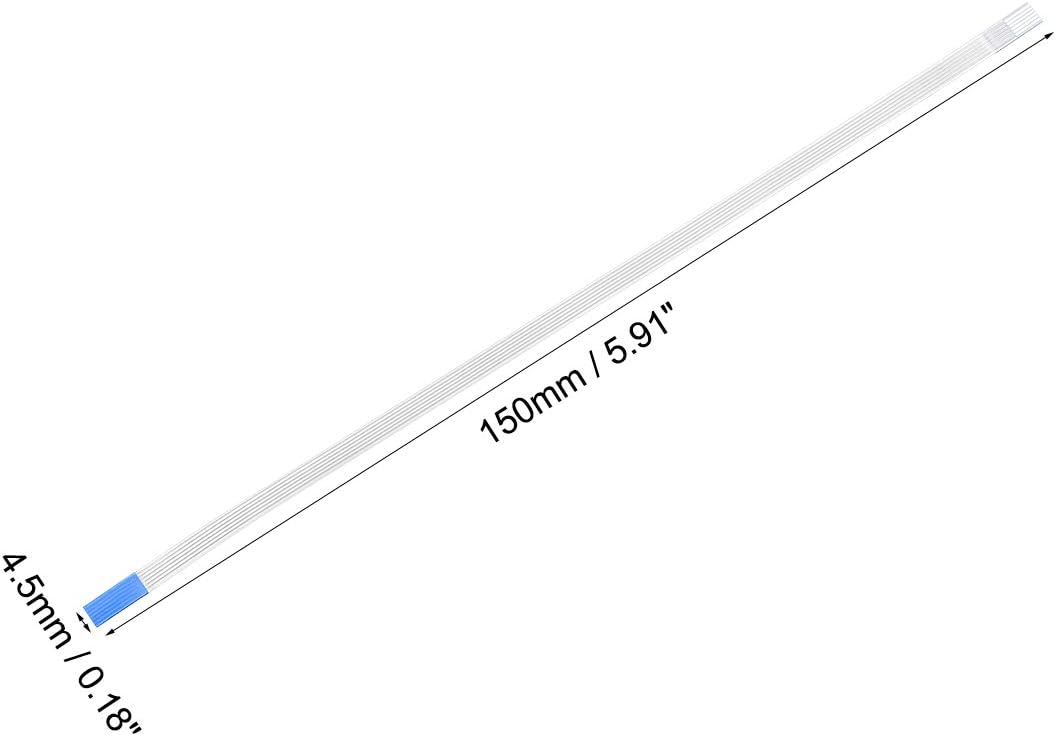 sourcing map Flexible Flat Cable, 6 Pins 0.5mm Pitch 150mm FPC FFC Flexible Ribbon Cable for LCD TV Car Audio DVD Player Laptop 5Pcs (B Type) - Image 4