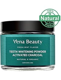 Teeth Whitening Powder - Made with Coconut Activated Charcoal and Food Grade Formula - Fresh Mint Flavor (30g)
