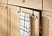 mDesign Over-the-Cabinet Expandable Kitchen Dish Towel Bar Holder - Black/Chrome