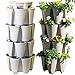 Huge 4 Tier GreenStalk Vertical Planter – for Urban and Small Space Gardening (Stunning Stone)