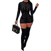 Uni Clau Women Sexy See Through Long Sleeve Short Jumpsuits Sheer Mesh Patchwork Skinny Pants Club Rompers