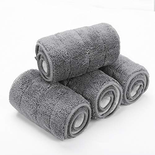 image for Aicehome Microfiber Reusable Washable Mop Pad 4 Pcs for Spray Mops,Flo