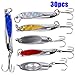 Sougayilang Spinner Spoon Fishing Lures and Baits Pack of 30pcs