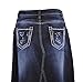 Style J Wrinkled Wonder Long Denim Skirt