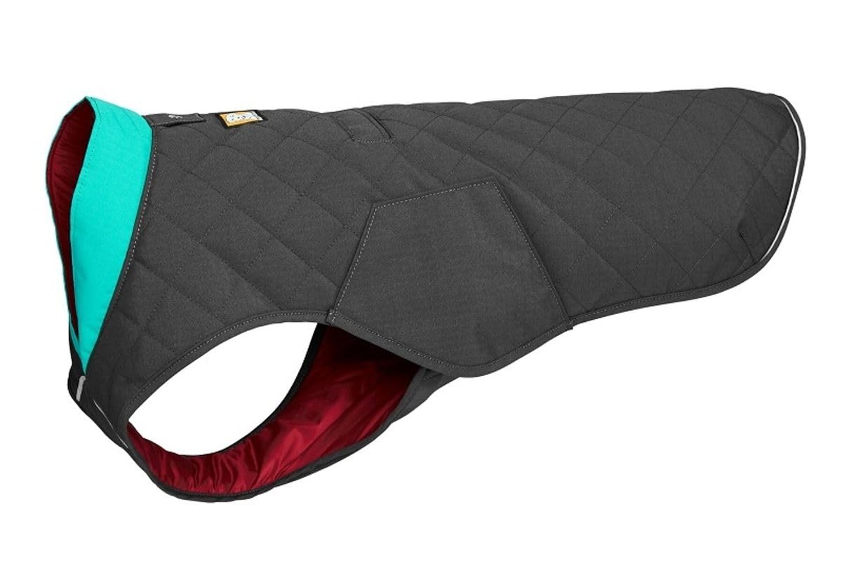 RUFFWEAR Stumptown Jacket, Overcoat for Dogs, Warm and Abrasion-resistant for Clear Cold Days, Twilight Gray, XX-Small