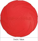 Vivifying 2 Pack 7 Inch Natural Rubber Flying Disc for Dogs Green Red view 2