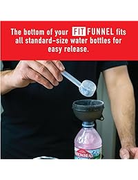 FitFunnel para botellas de agua | Uso con polvo de proteínas, pre-entrenamientos,...