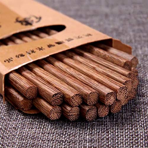 10 Pairs Natural Wood Chopsticks, Reusable Natural Wooden Chopsticks, 9.8'' Chinese Chopsticks Tableware Set for Noodle,Sushi, Rice, Ramen, Restaurant Dining Tools