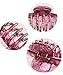 Prettyou Hair Clips 4.3 Inches Large Plastic Resin Hair Accessories Clip for Women, Pack of 2. (Red-Blue)
