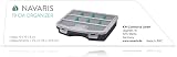 Navaris Plastic Storage Box - Stackable Organizer with Adjustable Dividers view 7